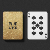Name der Personalisierten Monogram-Glitzer in Schw Spielkarten