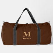Name der personalisierten Monogramm braun Duffle Bag (Vorderseite)