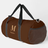 Name der personalisierten Monogramm braun Duffle Bag (Rechte Ecke)