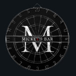 Name der personalisierten Monogramm Dartscheibe<br><div class="desc">Diese personalisierte Bar ist ein tolles Geschenk für jeden in deinem Leben! Wow Ihre Freunde und Familie mit diesem klassischen und stilvollen Design,  das nach Ihren Wünschen personalisiert sein kann.</div>