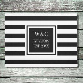 Name der personalisierten Monogramm-Familie Fußmatte