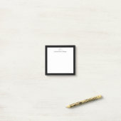 Name der Personalisierten Monogramm-Farbe Schwarz/ Post-it Klebezettel (Auf Schreibtisch)