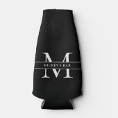 Name der personalisierten Monogramm Flaschenkühler (Vorderseite)