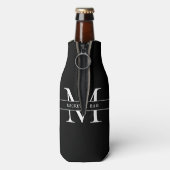 Name der personalisierten Monogramm Flaschenkühler (Flasche Rückseite)