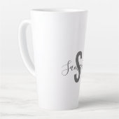 Name der personalisierten Monogramm Milchtasse (Linke Ecke)