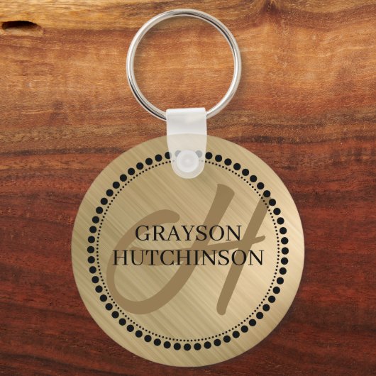 Name der Personalisierten Monogramm Schlüsselanhänger (Vorderseite)