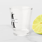 Name der personalisierten Monogramm Schnapsglas (Rechts)
