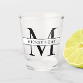 Name der personalisierten Monogramm Schnapsglas (Vorderseite)