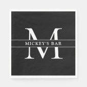 Name der personalisierten Monogramm Serviette (Vorderseite)