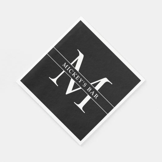 Name der personalisierten Monogramm Serviette (Ecke)