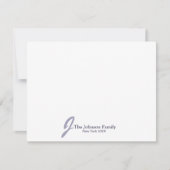 Name der personalisierten Monogrammfamilie Elegant Mitteilungskarte (Vorderseite)