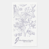 Name der personalisierten Monogrammfamilie Elegant Serviette (Vorderseite)