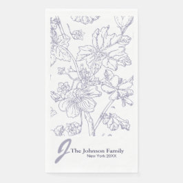 Name der personalisierten Monogrammfamilie Elegant Serviette