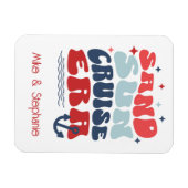 Name der personalisierten Retro-Kreuzfahrt Magnet (Horizontal)