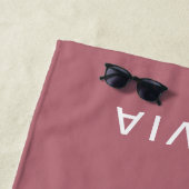 Name der personalisierten Rose Gold Monogramm Strandtuch (Beispiel)