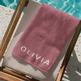 Name der personalisierten Rose Gold Monogramm Strandtuch