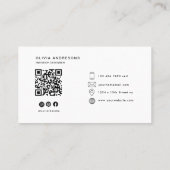 Name der personalisierten Rose Gold Monogramm Visitenkarte (Rückseite)