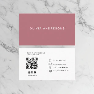 Name der personalisierten Rose Gold Monogramm Visitenkarte