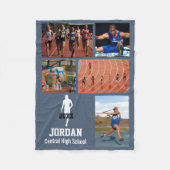 Name der personalisierten Track- und Feldfotokopie Fleecedecke (Vorderseite)