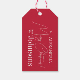 Name der Personalisierten Weihnachtsfamilie Geschenkanhänger