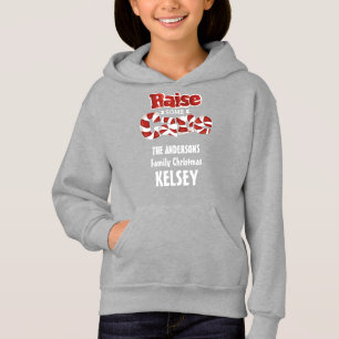 Name der personalisierten Weihnachtsfamilie Hoodie