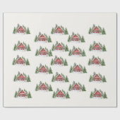 Name der Personalisierten Weihnachtslandschaft Geschenkpapier (Flach)