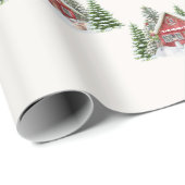 Name der Personalisierten Weihnachtslandschaft Geschenkpapier (Rolleneckpunkt)