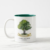 Name der personalisierten Wiedersehen-Baum Keepake Zweifarbige Tasse (Links)
