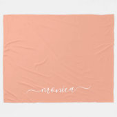 Name der Pfirsich und der Weißen Girl Fleecedecke (Vorderseite (Horizontal))