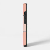 Name der Pfirsichmonogramm iPhone Hülle (Linke Seite)