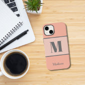 Name der Pfirsichmonogramm iPhone Hülle