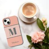 Name der Pfirsichmonogramm iPhone Hülle