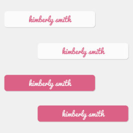 Name der Pink Girl School Etiketten