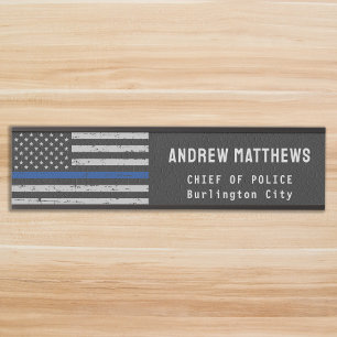 Name der Polizei für die "Blue Line"-Flagge Türschild