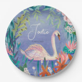 Name der Prinzessin "hübsche Wasserfarbe" Pappteller (Vorderseite)