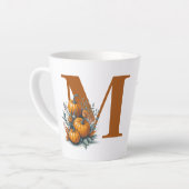 Name der Pumpkin-Monogramm Milchtasse (Linke Ecke)