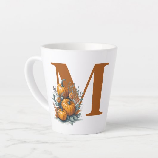 Name der Pumpkin-Monogramm Milchtasse (Linke Ecke)