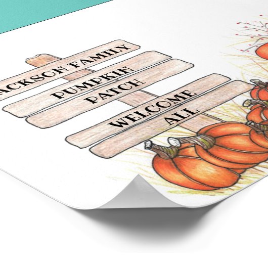 Name der Pumpkin-Patchfamilie Poster (Ecke)
