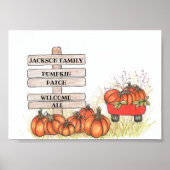 Name der Pumpkin-Patchfamilie Poster (Vorne)