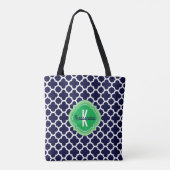Name der Quatrefolie Navy Green Tasche (Rückseite)