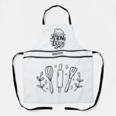 Name der Queen Typografy Schürze (Vorderseite)