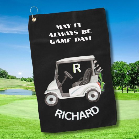 Name der Quick Golf Cart-Nachricht Monogram Golfhandtuch