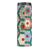 Name der Quilt Monogramm farbig Thermosbecher (Rückseite)