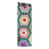 Name der Quilt Monogramm farbig Thermosbecher (Nach rechts gedreht)