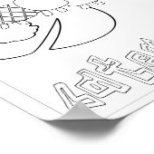 Name der Raupe niedlich Coloring Bugs Poster (Ecke)