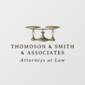 Name der Rechtsanwaltskanzlei Fensteraufkleber (Blatt)