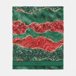 Name der "Red and Green Christmas Agate" Fleecedecke