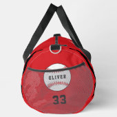 Name der Red Baseball Ball Silhouette Duffle Bag (Rechts)