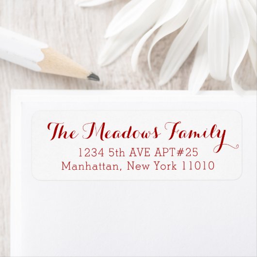 Name der Red Scriptfamilie Rücksendeadresse (Insitu)