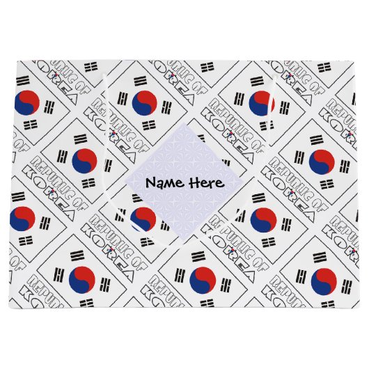 Name der Republik Korea und der südkoreanischen Fl Große Geschenktüte (Vorderseite)